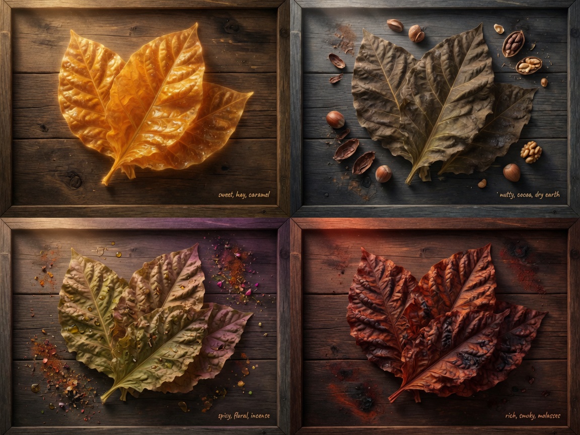 Different curing paths of the four tobacco raw materials ultimately shape different sugar-nicotine balances and flavor profiles